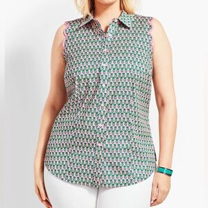 Talbots Scallop Button-Down Shirt (10)